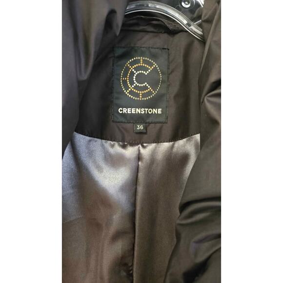 Creenstone Long Hooded A-Line Trench Coat Jacket Brown EU 36 / US S - Picture 2 of 6